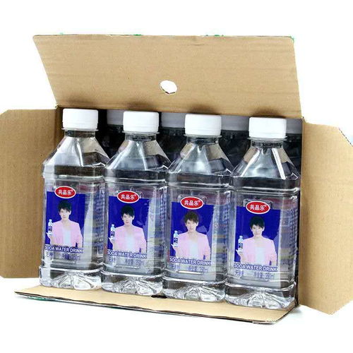 蘇打水350ml 24瓶啟碩無糖無氣弱堿礦泉水飲料整箱批發特價飲品