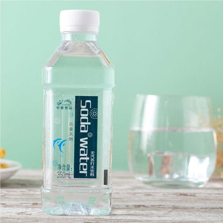 蘇打水350ml 24瓶天然弱堿性無糖無氣果味蘇打水飲料整箱